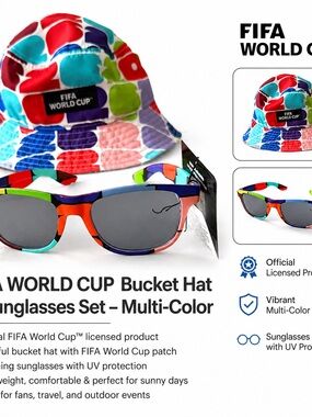 FIFA 2026 Multi-Color Men’s Sunglasses & Bucket Hat